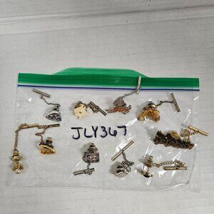 Collection of 10 Pinback Tie Tacs